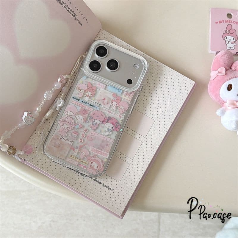 เคสไอโฟน13 15 17 เคสผงวาว ลายMelody Miffyสีชมพูฮิต สำหรับ IPhone 17 16 11 13 14 12 15 Pro Max Air 14 7 8 15 16 Plus XR X รูปที่ 7
