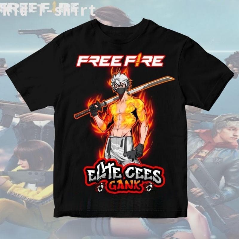HOT เสื้อยืดเด็ก FIRE ELITE CEES GANK t-shirt FIRE ELITE CEES KATANA รุ่น เหมาะสำหรับผู้และเด็ก+New เสื้อเด็ก เสื้ รูปที่ 1