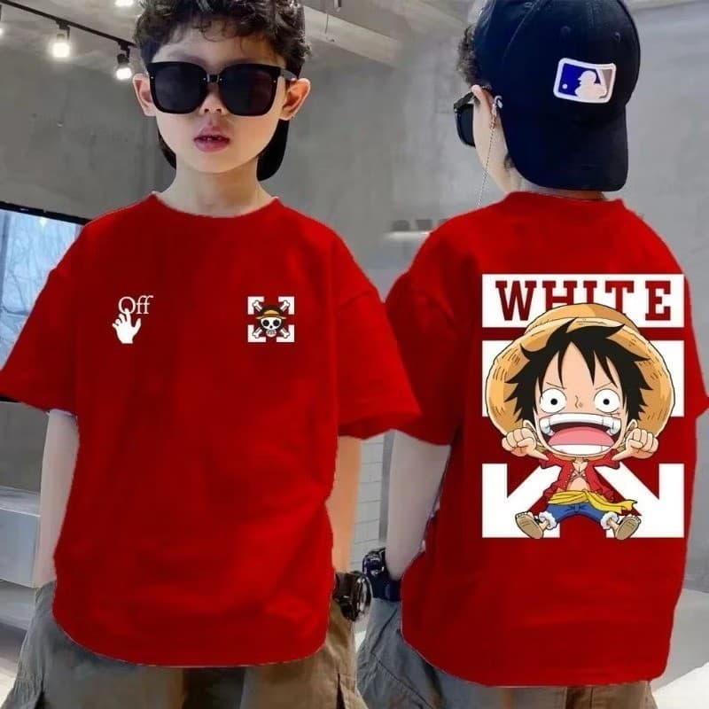 CODเสื้อยืดผู้ชาย เด็ก ลายการ์ตูน 100% ผ้าฝ้าย ทรงช่อขวาง ขนาดหลวม สีขาวดำ ใส่สบาย รุ่น 2025 kids cotton t shirt รูปที่ 7