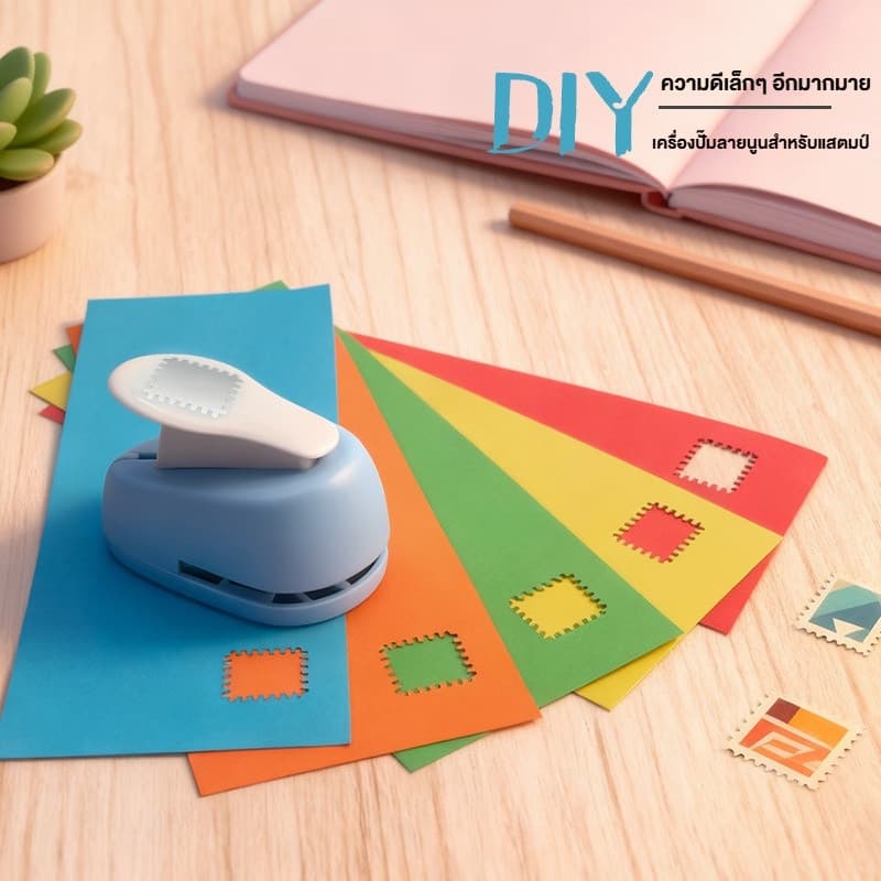 ส่งจากไทย แสตมป์เครื่องทำดอกไม้กดลาย ทรงแสตมป์ Craft Punch เครื่องลายนูน เจาะรูกลม เจาะฟัน ลายนูน DIY รูปที่ 7