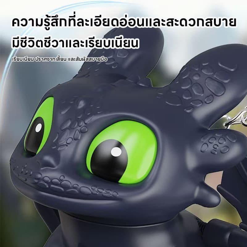 168home อภินันทนายมังกร พวงกุญแจฟันเรืองแสง 2 ชิ้น สุดสร้างสรรค์ ตาเรืองแสงได้ พร้อมปีกกระพือ ของเล่นคลายเครียด รูปที่ 6