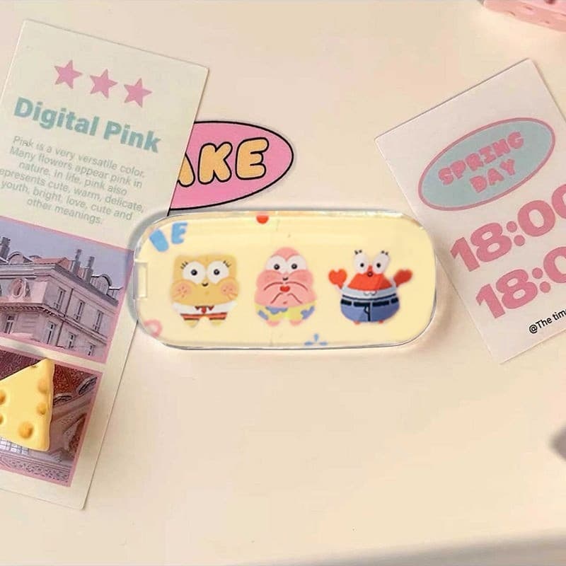 ขาตั้งติดเคสโทรศัพท์ พร้อมกระจก การ์ตูน แมวหมี ผีเสื้อ ดอกไม้ ใช้กับเคสหลายรุ่นได้ ติดตั้งง่าย สะดวกวางโทรศัพท์ รูปที่ 3