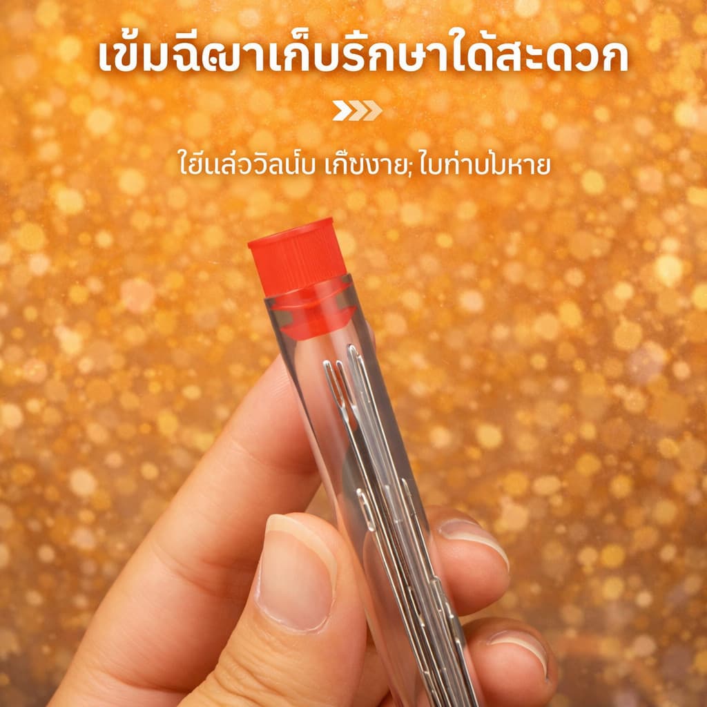ชุดเย็บผ้า ด้ายเย็บผ้า ชุดเครื่องมือเย็บผ้า ชุดเย็บตะเข็บเข็มเหล็กจมูกใหญ่ เหมาะสำหรับผู้สูงอายุ-COD รูปที่ 7