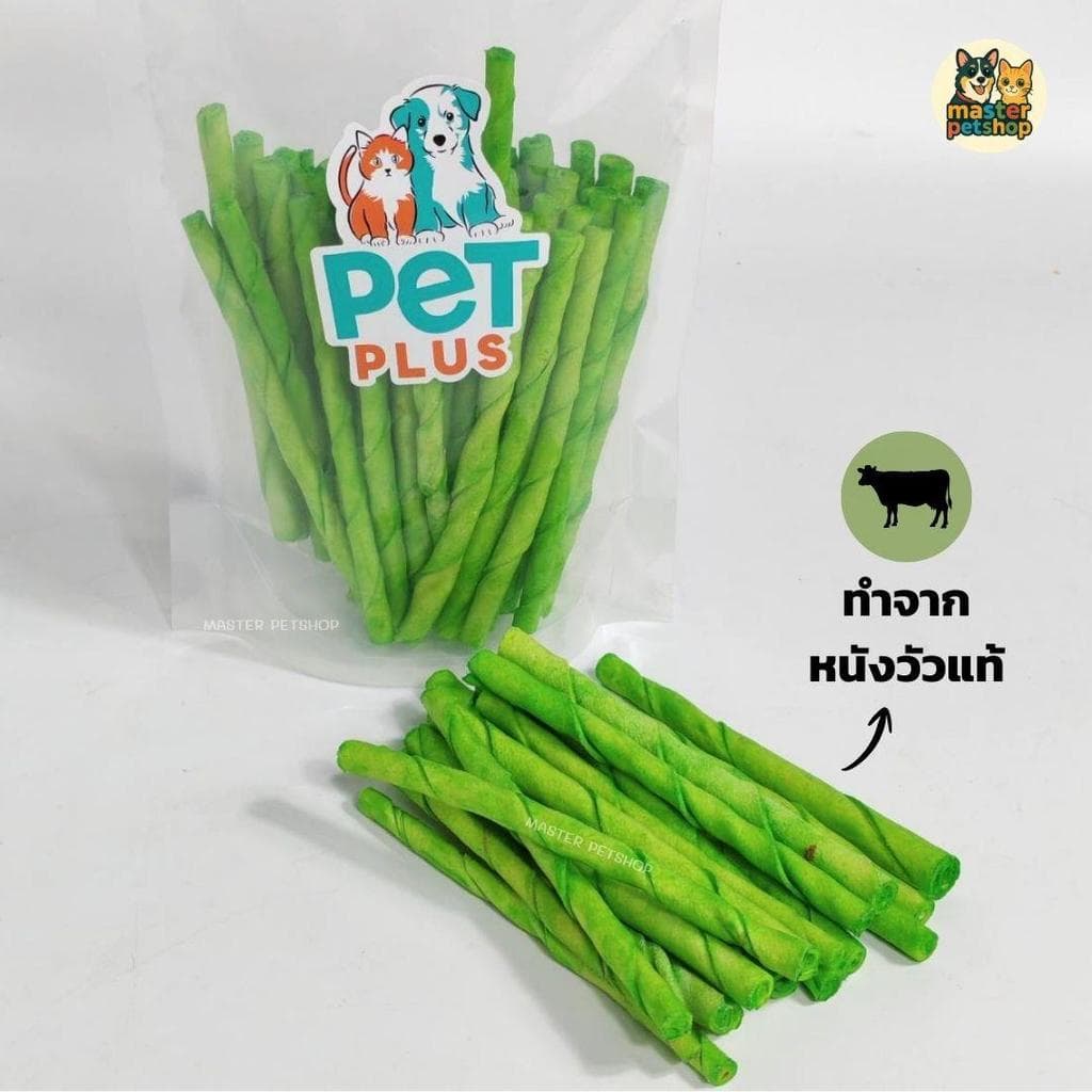 ขนมสุนัข ขนมขัดฟันสุนัข แท่งเกลียว หนังวัว ขนมขบเคี้ยวสุนัข สำหรับทุกสายพันธุ์ รูปที่ 2