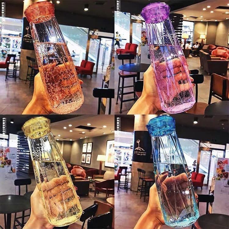 ขวดแก้วคริสตัล ขนาด 500ml. รูปเพชร ขวดน้ำลายเพชร ขวดแก้วใส กระบอกแก้วน้ำ มีให้เลือก 5สี ดีไซน์สวยงาม รูปที่ 7