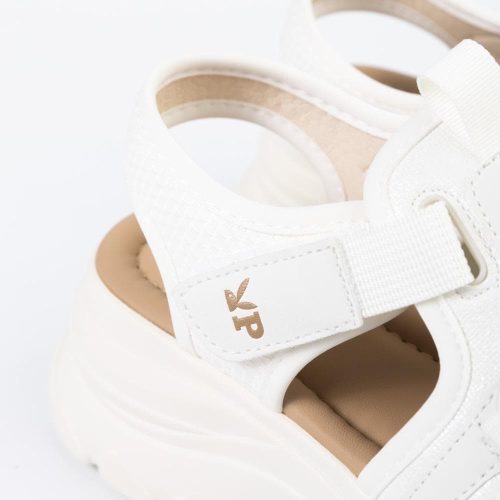 Playboy รุ่น Kady Slingback Sandals รองเท้าแตะรัดส้น รหัสST-H261C1244-WH ดีไซน์รัดส้นทรงส้นตึกสปอร์ต สีMilkky รูปที่ 5