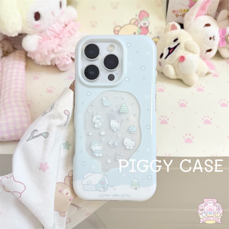เคสไอโฟน 17 เหมาะสำหรับ IPhone 15 12 14 17 11 13 16 ProMax X XS XRMax 7 8 Plus เคสโทรศัพท์ลายแมวฤดูหนาวแบบมีประกายวิบวับ รูปที่ 2