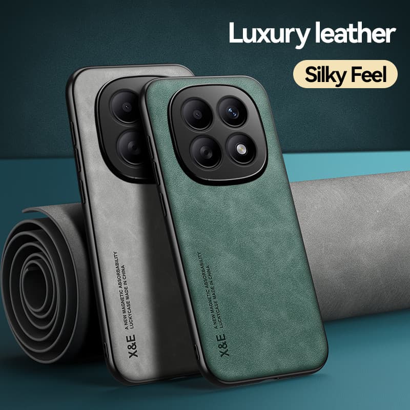 สําหรับ Xiaomi Redmi Note 15 14 13 12 Pro Plus 15 Pro+ Note 11 10 Pro 12S 11S 10S หรูหราหนังแม่เหล็กโทรศัพท์กรณีกล้องป้องกันสีทึบกันกระแทกซิลิโคนนุ่มฝาครอบ รูปที่ 2