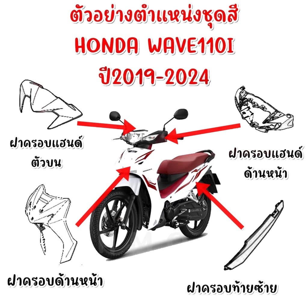 ชุดสี HONDA WAVE110I ปี2022 แท้ศูนย์ รูปที่ 9
