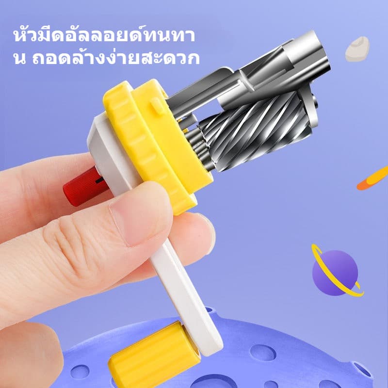 กบเหลาดินสอ กบเหลาดินสอด้วยมือ 2026 ทรงจรวด ปรับความหนาของหัวปากกาได้ ขนาดเล็ก ไม่กินพื้นที่ เหมาะสำหรับดินสอทุกชนิด รูปที่ 5