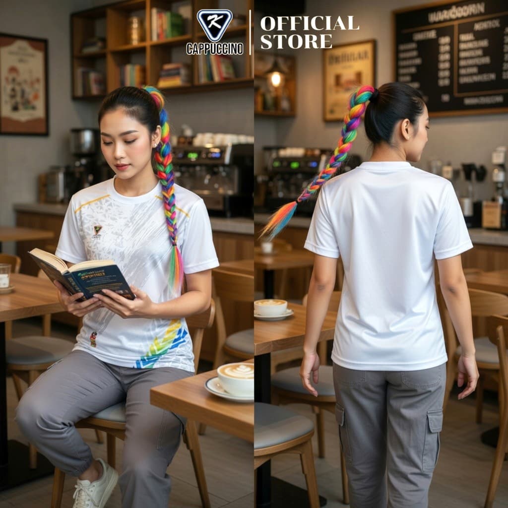 CAPPUCCINO เสื้อกีฬาแขนสั้น รุ่น K12 รูปที่ 4
