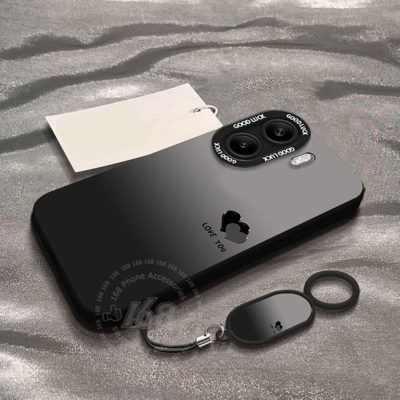 เคส OPPO A6X A6S A6t A6 เคส OPPO A6t Pro เคสไล่สีรูปหัวใจ กันกระแทก พร้อมที่ป้องกันเลนส์กล้อง หนังสายนำโทรศัพท์ ซิลิโคนด้านนุ่มกันลายนิ้วมือ สำหรับเด็กผู้ชาย เด็กผู้หญิง และนักเรียน รูปที่ 5