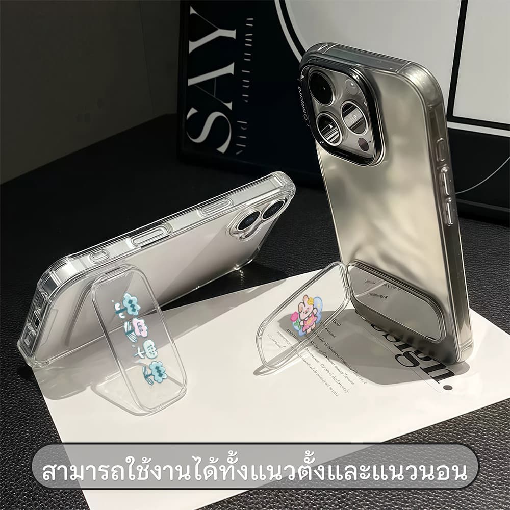 ขาตั้งติดเคสโทรศัพท์ พร้อมกระจก การ์ตูน แมวหมี ผีเสื้อ ดอกไม้ ใช้กับเคสหลายรุ่นได้ ติดตั้งง่าย สะดวกวางโทรศัพท์ รูปที่ 6
