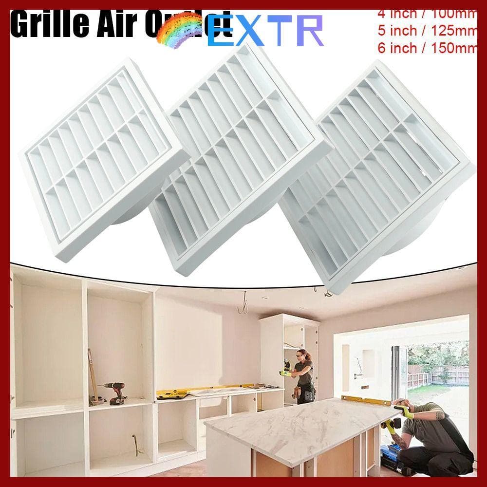 จัดส่งจากประเทศไทยEXTR 1 ชิ้น Fresh Air Exhaust Outlet, Grilles Cover Pipeline ช่องระบายอากาศ Grille Air Outlet, ผนังเพดานพลาสติกสีขาวเครื่องปรับอากาศ Outlet รูปที่ 1