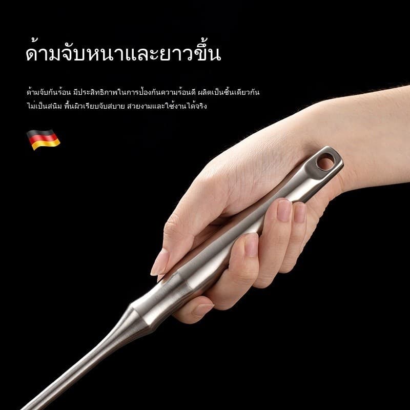 สแตนเลสทอดกระทะเกี๊ยวตกปลาก๋วยเตี๋ยวรั่วสาย Hot Pot Lao ช้อนเผ็ดร้อนลวกกระชอนกรองตาข่าย รูปที่ 4