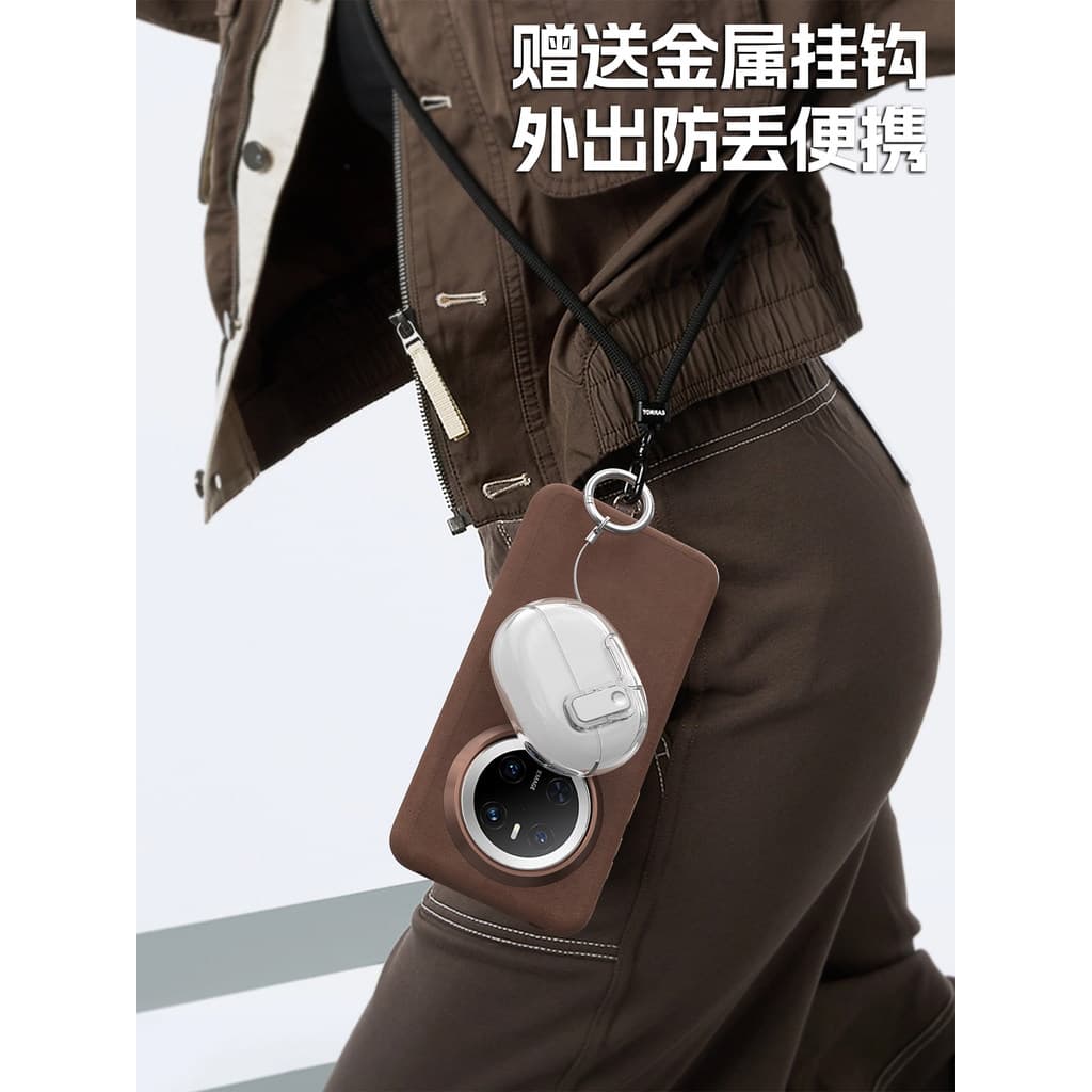 สําหรับ Huawei FreeBuds pro5 เคสหูฟังบลูทูธ, ความโปร่งใสสูง TPU นุ่มกันกระแทกพร้อมพวงกุญแจ, ชุดทําความสะอาด รูปที่ 2