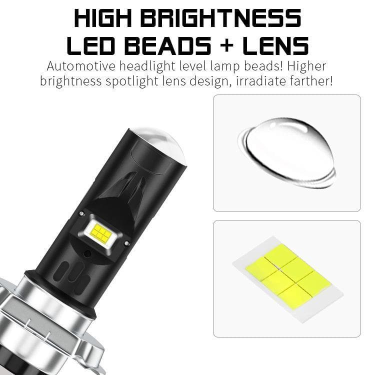 ไฟ LED P15D H6 พัดลมลำแสงสูง/ต่ำระบายความร้อน AC/DC 9 80V 28W 2500 Lumens 6000K สำหรับจักรยานไฟฟ้า 110ทรงลุงled รูปที่ 2