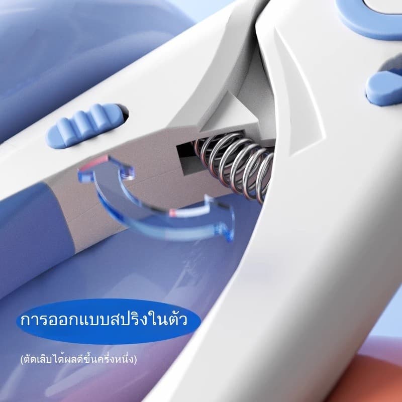 กรรไกรตัดเล็บสัตว์เลี้ยง HOOPET แท้ มีไฟส่อง สำหรับแมว สุนัข กระต่าย ตัดง่าย ปลอดภัย ใบมีดสแตนเลส ด้ามจับกันลื่น รูปที่ 4
