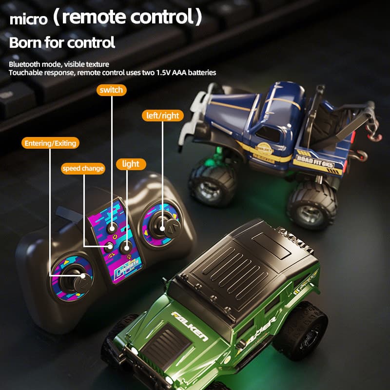 1/64โลหะผสมRC off-roadรถMiniของเล่นรีโมทคอนโทรล1/64ขนาดเล็กBigfootรุ่นยานพาหนะเดสก์ท็อปของเล่นรถเด็กของขวัญ รูปที่ 7