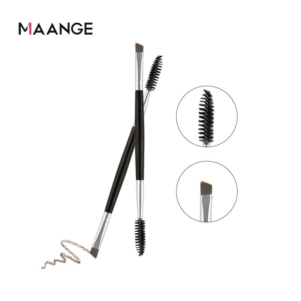 MAANGE 2 In 1 Dual-Ended Eye แปรงแต่งหน้า Spoollie ความงามแต่งหน้าคิ้วแปรงเครื่องมือความงาม รูปที่ 6