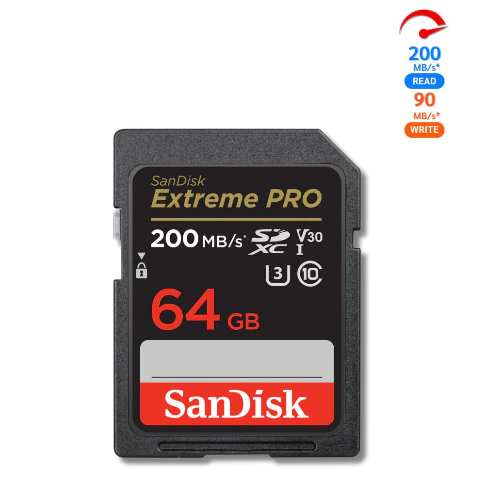 ของแท้ SanDisk SD Card Extreme Pro SDXC Speed R 200MBs 32GB 64GB 128GB เมมโมรี่การ์ด กล้อง DSLR รูปที่ 4
