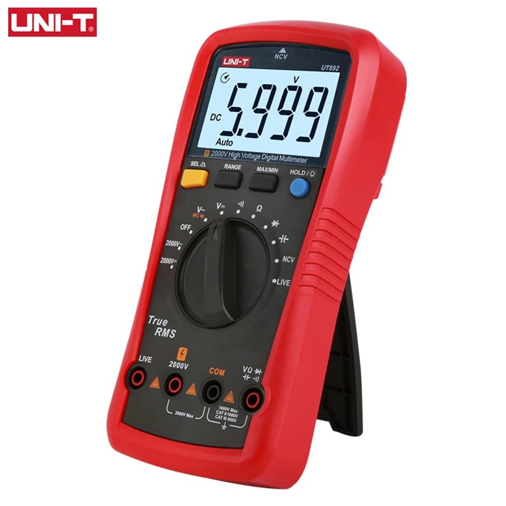 Uni-t UT892 2000V AC/DC มัลติมิเตอร์แบบดิจิตอลแรงดันสูง AC DC โวลต์มิเตอร์ True RMS รูปที่ 5