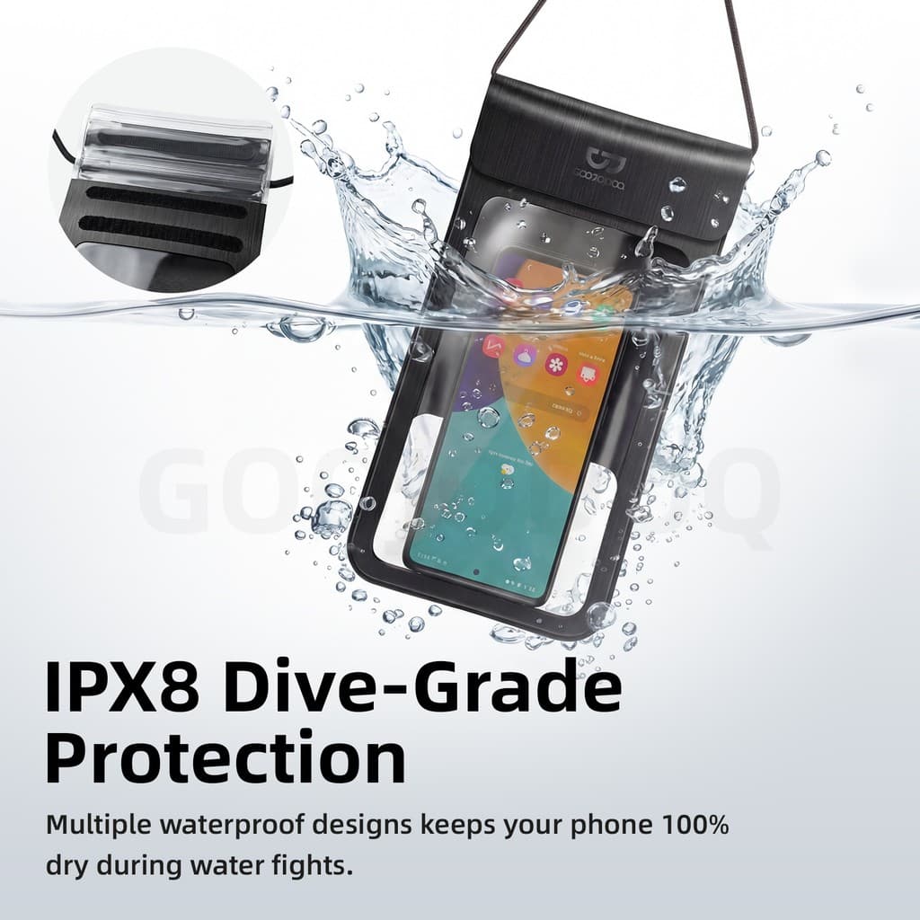 GOOJODOQ Phone Dry Bag for Songkran IPX8 Professional Protection HD Photography Clarity Ample Capacity Fits All Phones รูปที่ 4