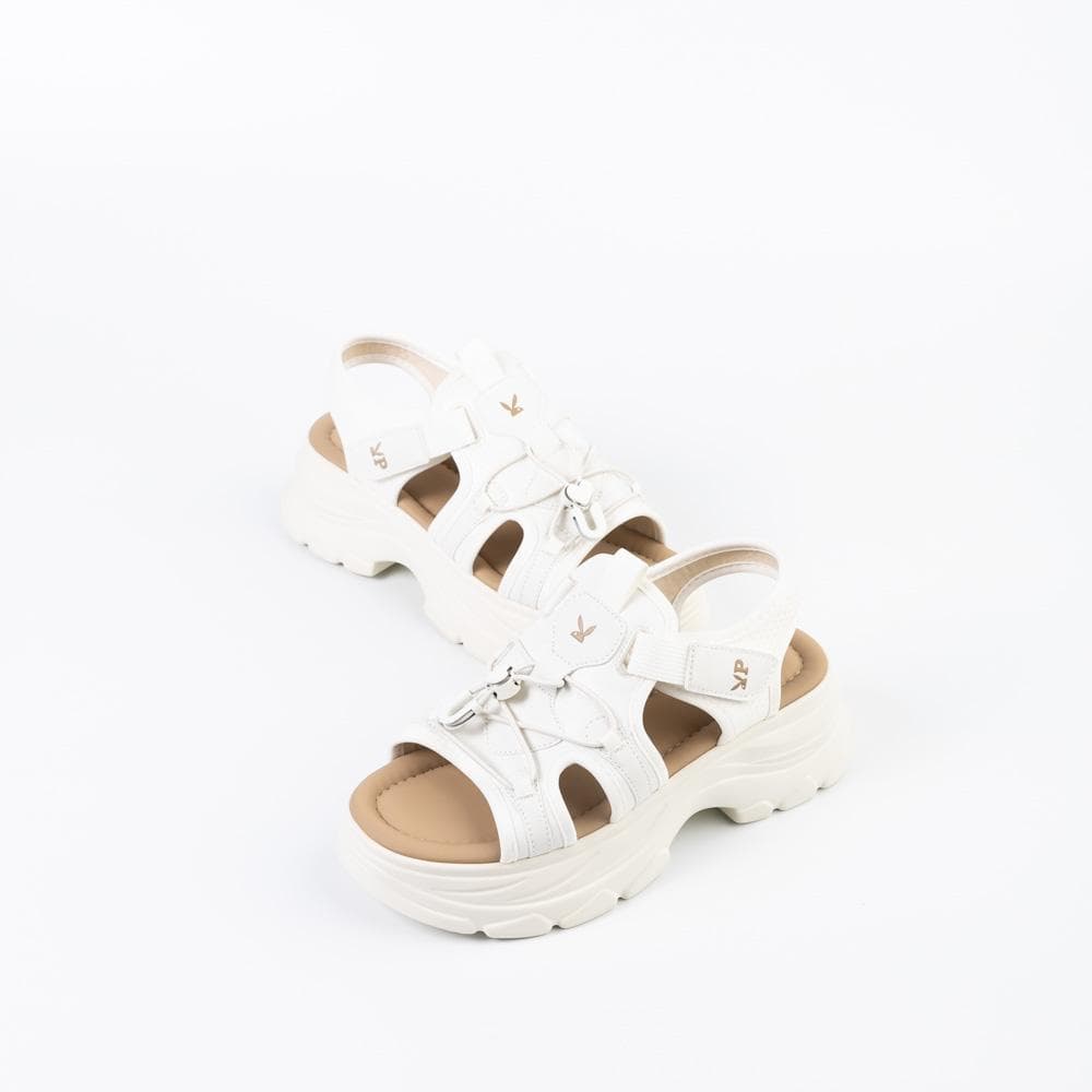 Playboy รุ่น Kady Slingback Sandals รองเท้าแตะรัดส้น รหัสST-H261C1244-WH ดีไซน์รัดส้นทรงส้นตึกสปอร์ต สีMilkky รูปที่ 4