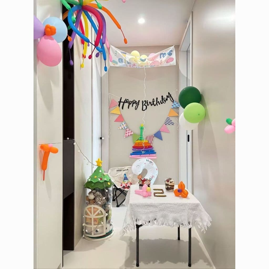 วันเกิดพรมบอลลูนฝนเด็กวันเกิดตกแต่งพรรคตกแต่ง รูปที่ 5
