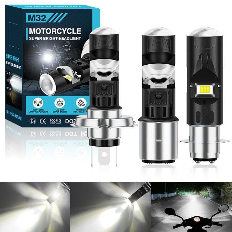 ไฟ LED P15D H6 พัดลมลำแสงสูง/ต่ำระบายความร้อน AC/DC 9 80V 28W 2500 Lumens 6000K สำหรับจักรยานไฟฟ้า 110ทรงลุงled รูปที่ 1