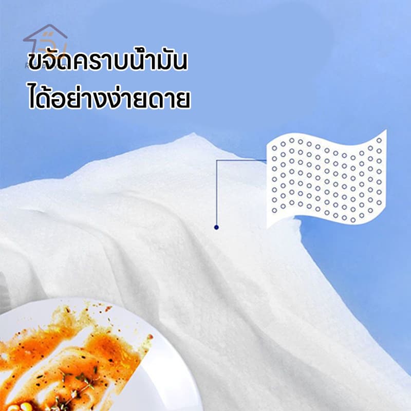 รุ่นใหม่2026 ทิชชู่เปียกสำหรับห้องครัว แผ่นทำความสะอาดครัว ทิชชู่เปียกทำความสะอาด ขจัดคราบมัน รูปที่ 3