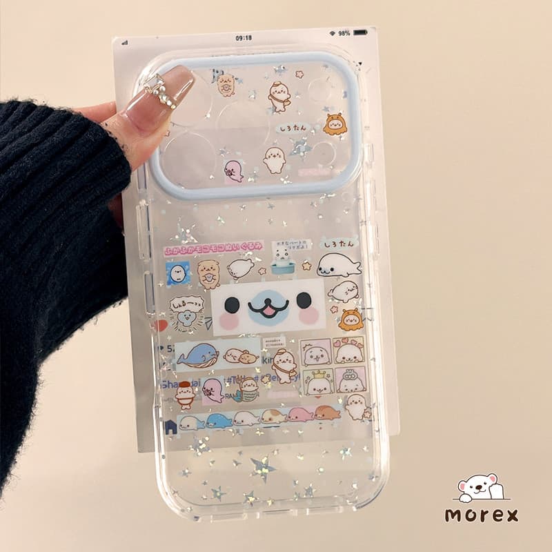 เคสใสหมีหูยาวโลมา น่ารักป้องกัน Redmi 15 A5 15C 13C 13 9A 9 10C 10 12C 12 14C A3 A1 Note 12 9 10 11 11s 14 13 Pro รูปที่ 3