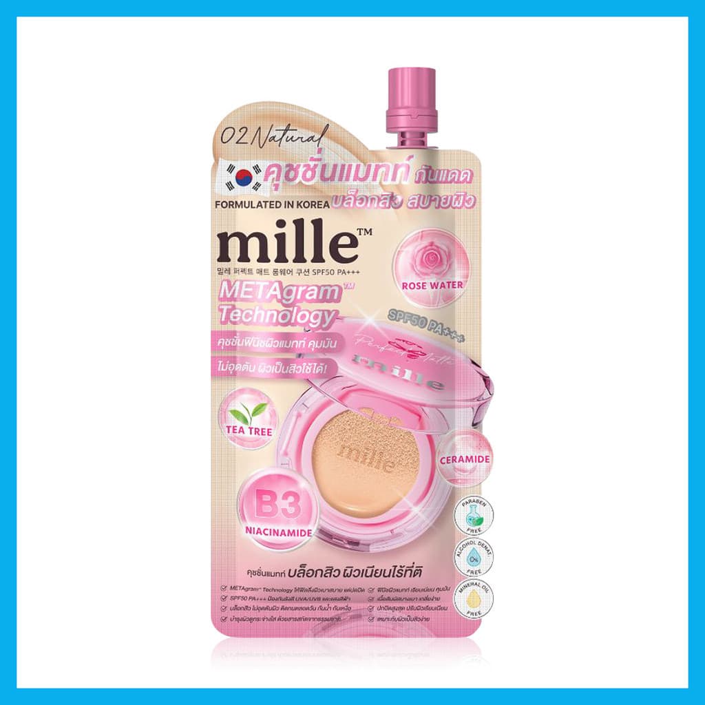Mille Perfect Matte Cushion SPF50 PA+++ 6g มิลเล่ คุชชั่น. รูปที่ 4
