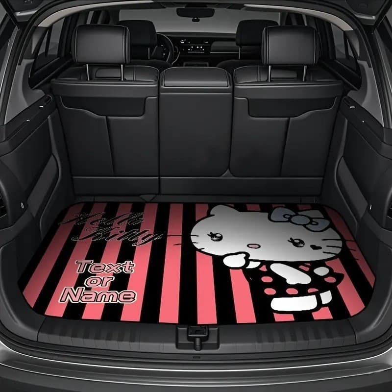 Hellokitty แผ่นรองท้ายรถ ลายการ์ตูนฮีโล่คิตตี้75*100CM กันน้ำ ขัดล้างง่าย ไม่ทิ้งรอย ใช้ได้ทุกฤดู อุปกรณ์เสริมรถ รูปที่ 4