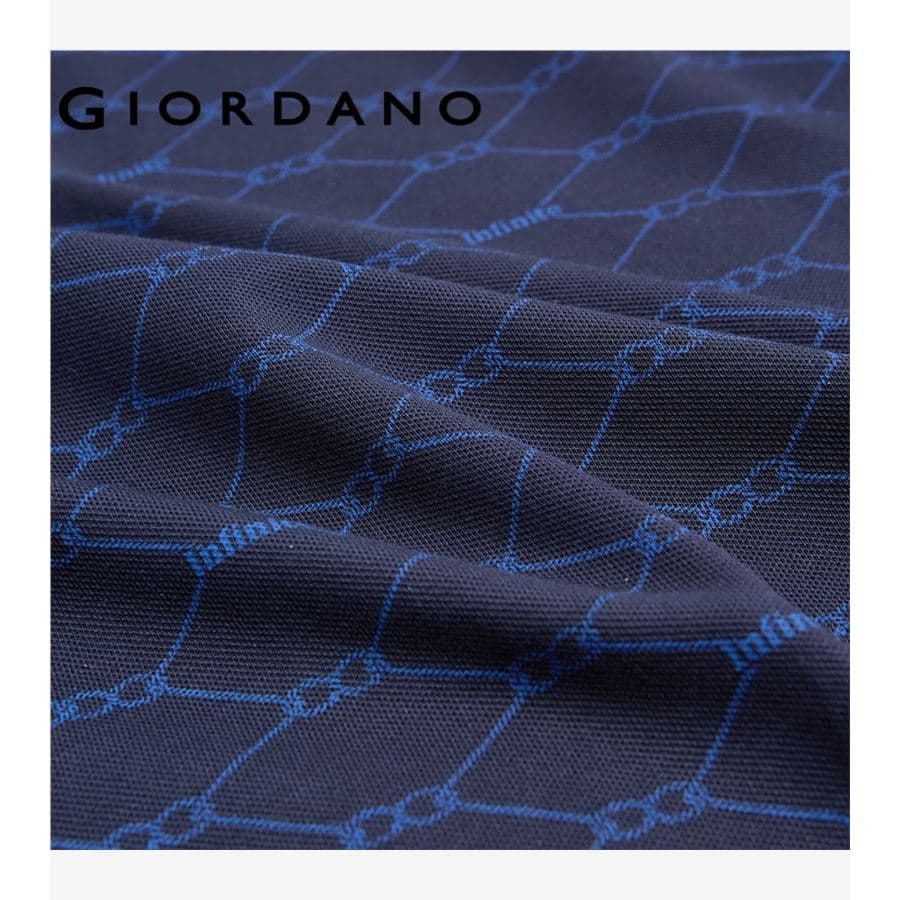 GIORDANO เสื้อโปโลผู้ชาย Men's Lion Slim All Over Printed Polo 01016204 รูปที่ 8