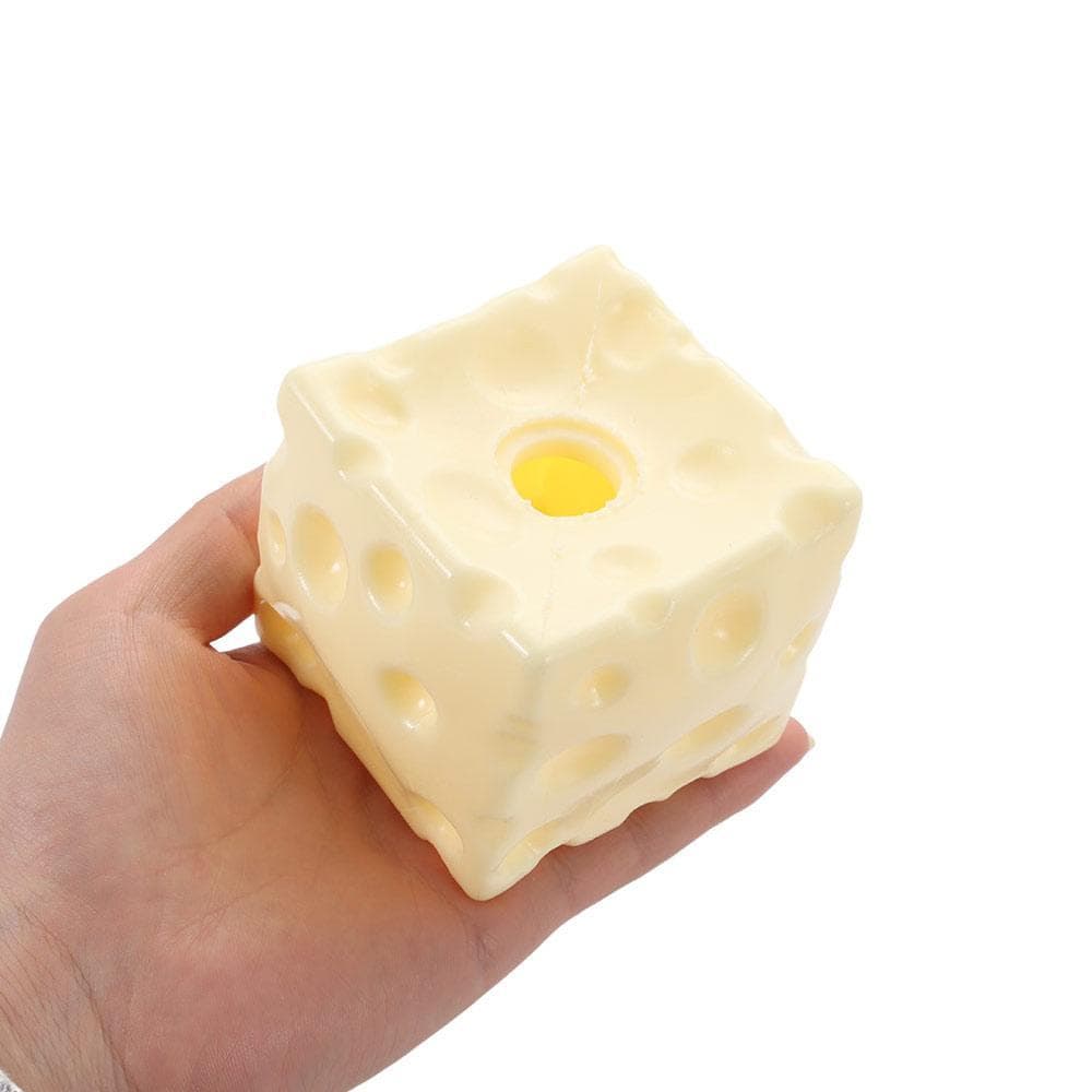 WXDX.TH ชีสบีบ Fidget ของเล่น, Anti-Stress Shapeable Jumbo Cheese Cube Stress Ball, Squishy Texture Non-Bounce ASMR Sensory Stress Toy เด็กผู้ใหญ่ รูปที่ 8