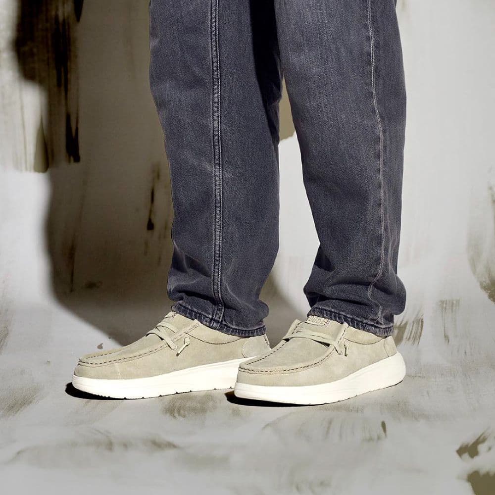 HEYDUDE รองเท้าลำลองผู้ชาย WALLY COMF SUEDE รุ่น 41975-1SN - STONE GREY/SILVER BIRCH รูปที่ 6