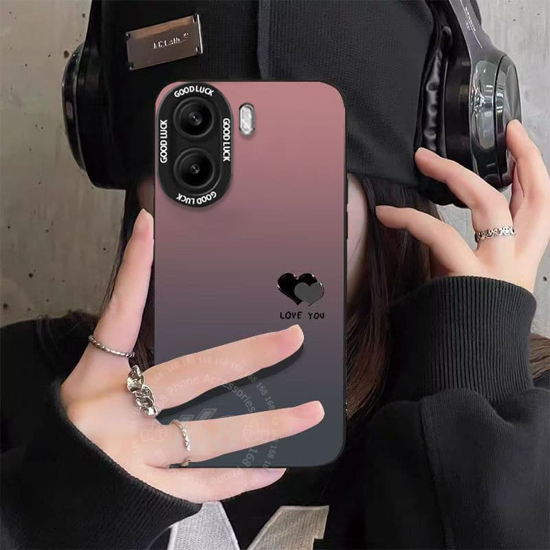 เคส OPPO A6X A6S A6t A6 เคส OPPO A6t Pro เคสไล่สีรูปหัวใจ กันกระแทก พร้อมที่ป้องกันเลนส์กล้อง หนังสายนำโทรศัพท์ ซิลิโคนด้านนุ่มกันลายนิ้วมือ สำหรับเด็กผู้ชาย เด็กผู้หญิง และนักเรียน รูปที่ 4