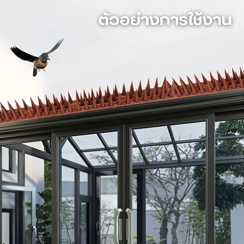 หนามป้องกันไล่นก อุปกรณ์ป้องกันนก ป้องกันนกมาทำรัง วิธีกำจัดนกได้ผลจริง ทนทาน แผงหนามกันนก รูปที่ 3