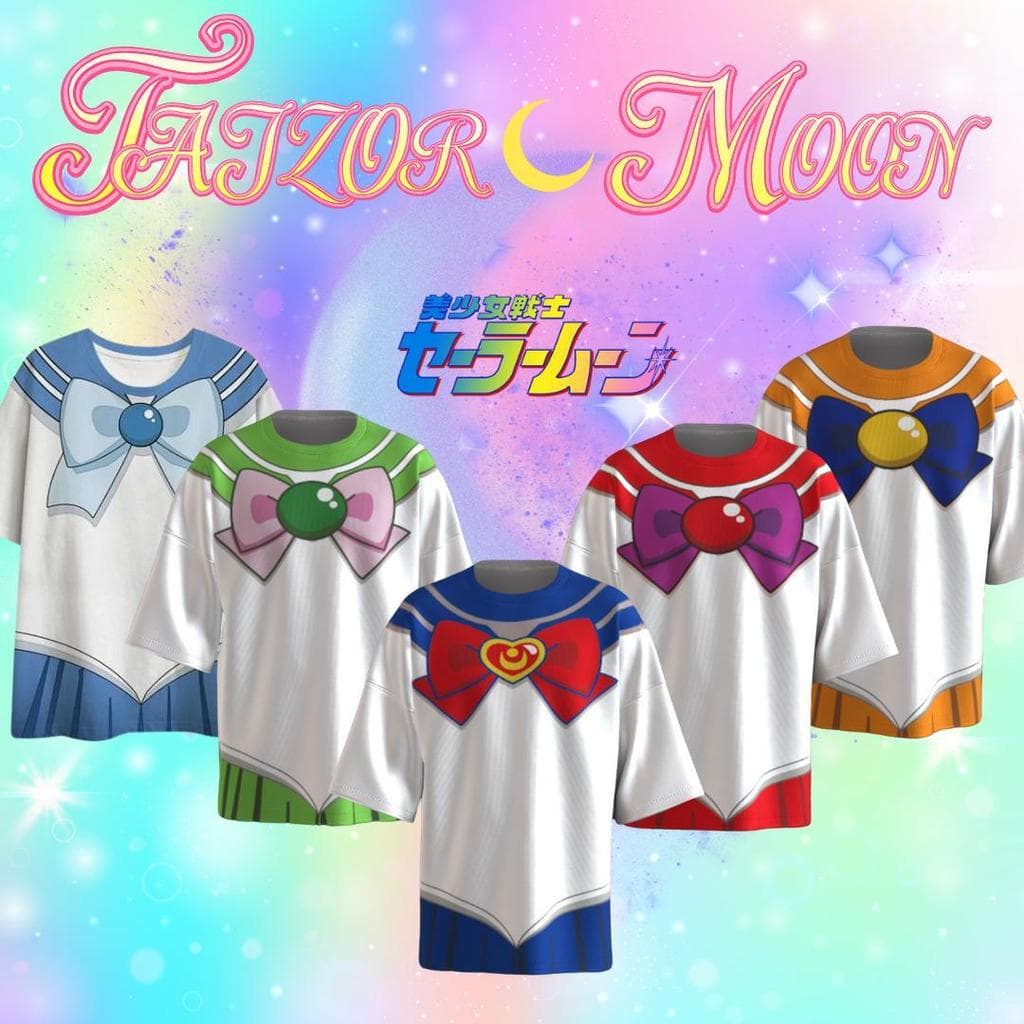 เสื้อผ้ายืด แฟชั่นผู้หญิง คอสเพลย์ ลายนักเรียนญี่ปุ่น อนิเมะ 5 สาวตัวแทนดังจันทร์ เซลามูน เซล่า ผ้าไมโครใส่สบาย รูปที่ 1