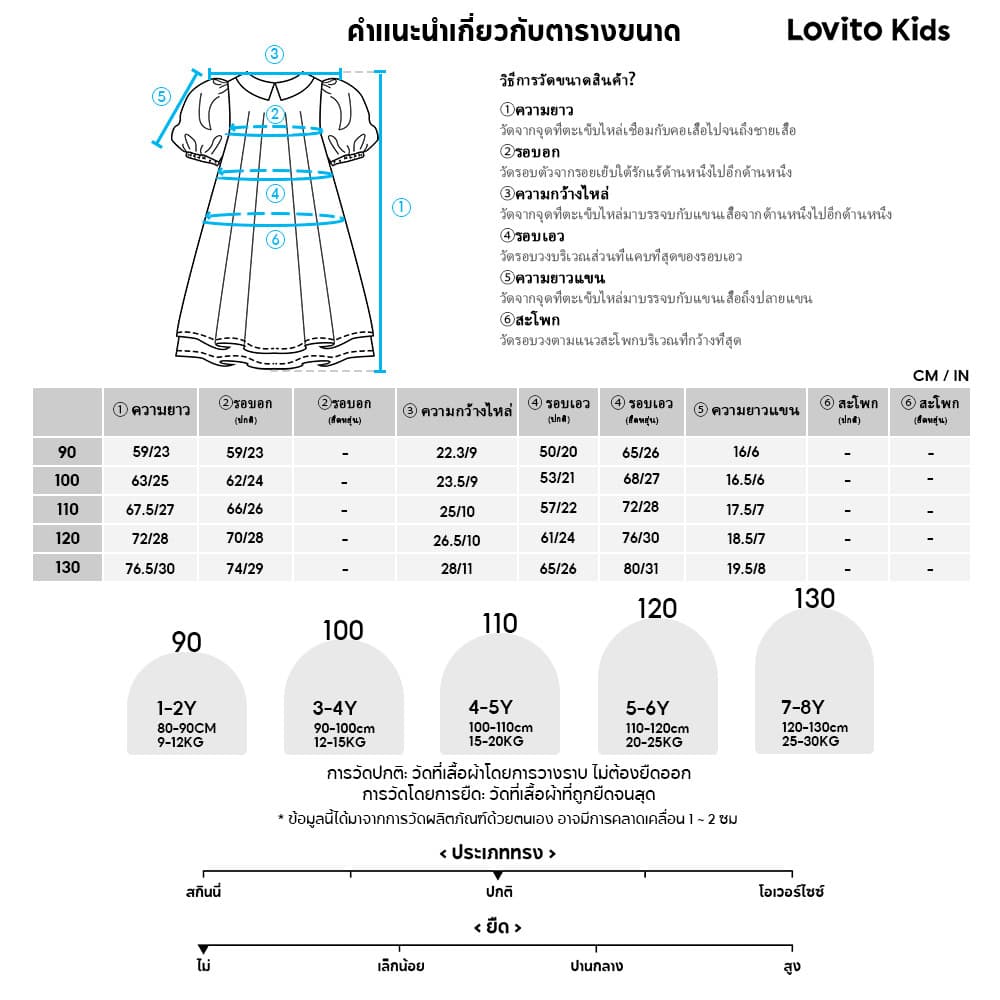 Barbie™ X Lovito Kids Elegant เดรสสีฟ้าสําหรับฤดูใบไม้ผลิ/ฤดูร้อนสําหรับเด็กผู้หญิง LB1AD006 รูปที่ 7