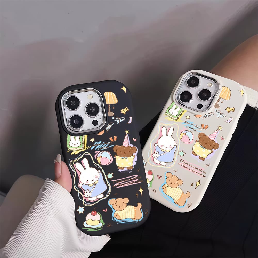 จัด ในพื้นที่เคสโทรศัพท์โลหะสัตว์น้อยผู้กล้าหาญสำหรับ iPhone16 14 13 11 6 7 8 plus pro promax รูปที่ 7