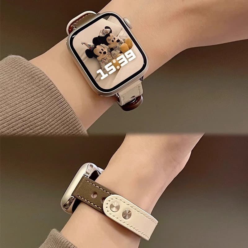 Silm สายหนังสําหรับ Apple Watch 46/42/49/45/41/38/44/40 มม. สําหรับ iWatch Series 11/10/9/8/7/6/5/4/SE2/Ultra3/2 รูปที่ 2