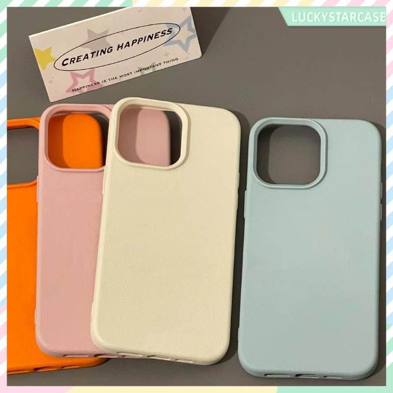 เคสโทรศัพท์ For iPhone 17 11 13 12 14 15 16 Pro Max 7 8 Plus XR X มาการอง เรียบง่าย สีทึบ ซิลิโคนอ่อนนุ่ม เคสกันกระแทก รูปที่ 1