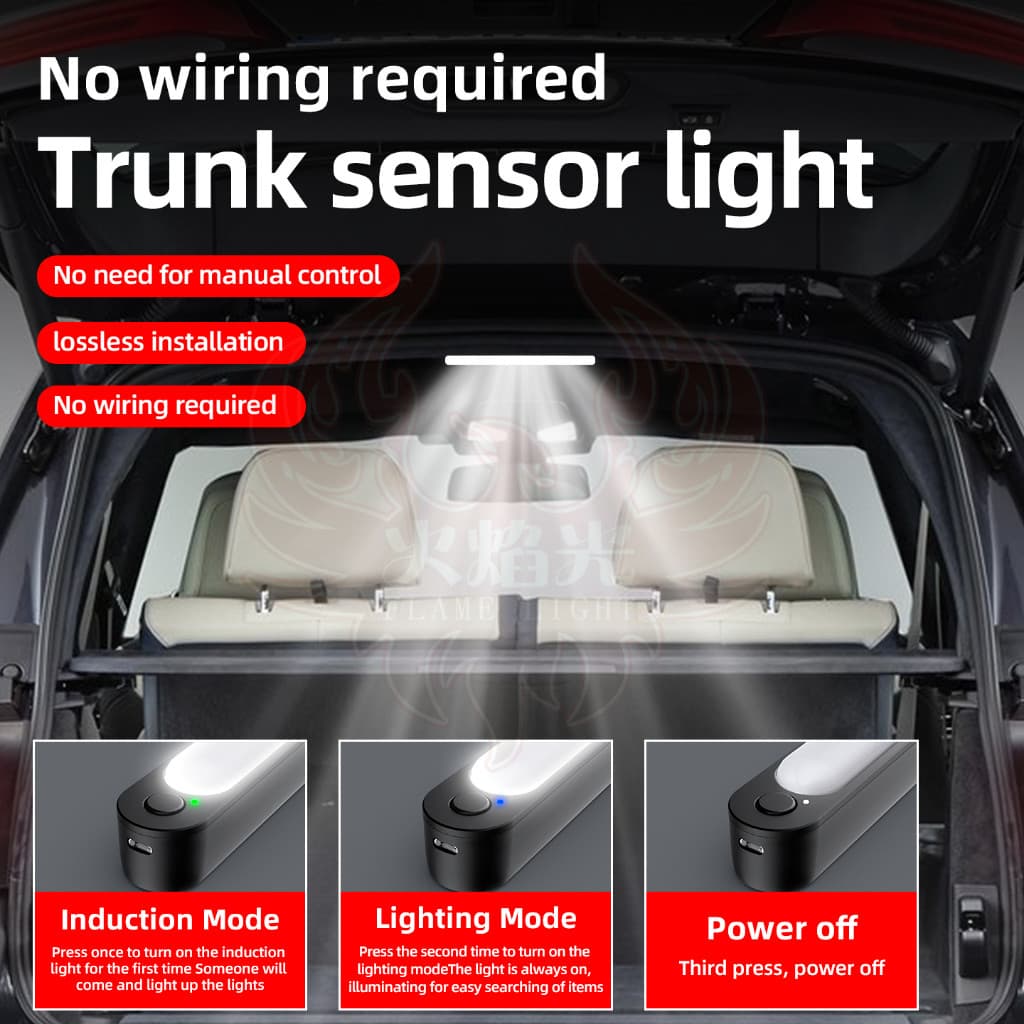 สําหรับ ORA Good Cat อะไหล่ รถไฟท้ายกระเป๋ารถ ไฟอ่านหนังสือในรถ ไฟบรรยากาศ LED เซ็นเซอร์ตรวจจับการเคลื่อนไหว ติดตั้งง่ายด้วยแม่เหล็ก ความสว่างสูง รูปที่ 8