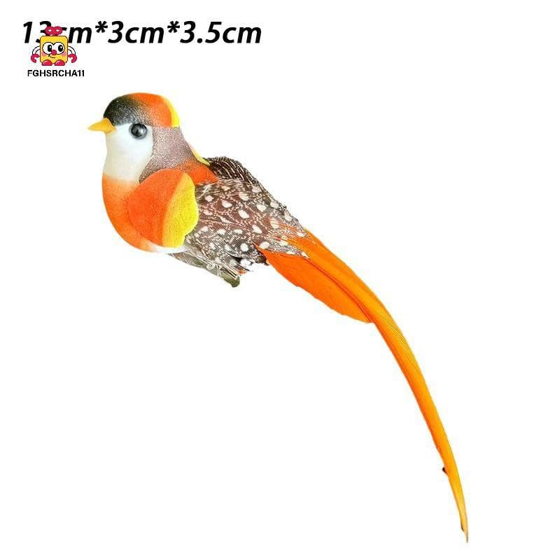 FG น่ารักนกประดิษฐ์ปลอมโฟมสัตว์จําลอง Feather นกรุ่น Tit DIY Craft บ้านสวนเครื่องประดับตกแต่ง HS รูปที่ 3