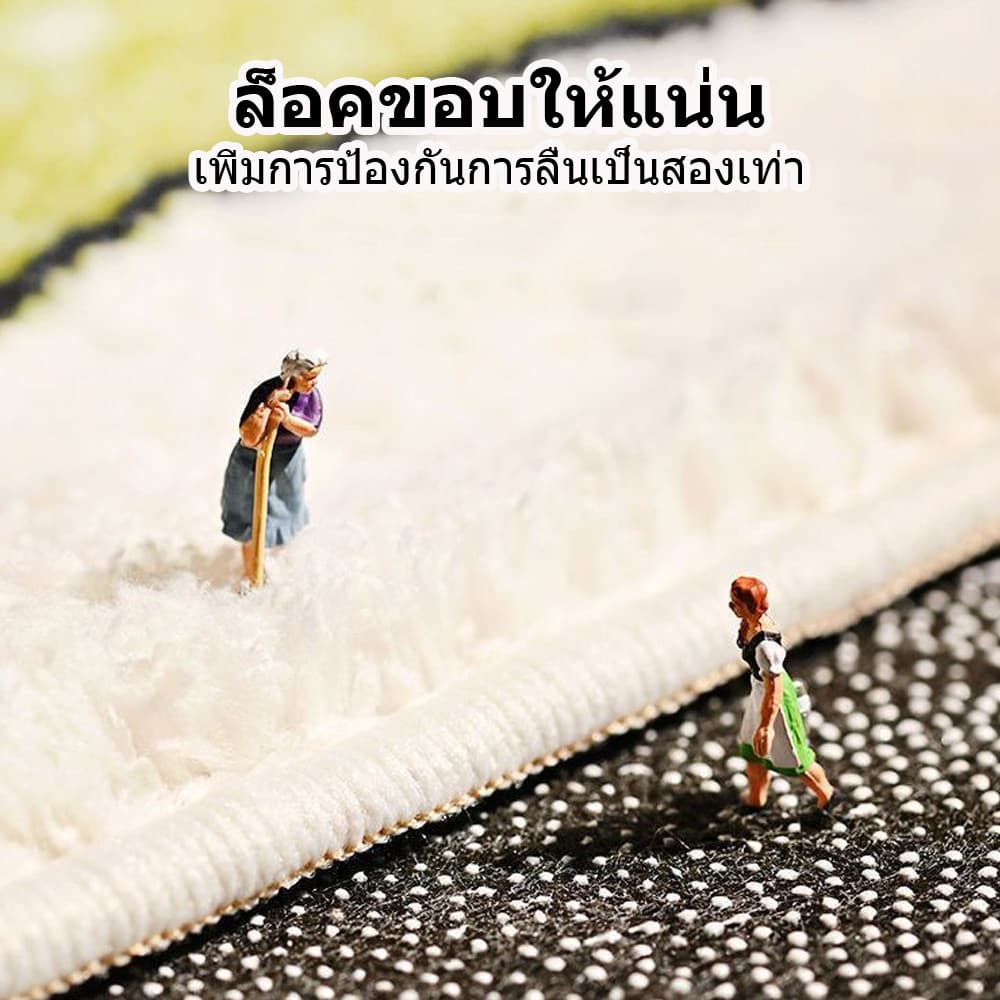 พรมห้องน้ำลายดอกไม้เรียบง่าย 40*60cm ดูดซับน้ำเร็ว ป้องกันลื่น เลียนแบบคริสตัลกำมะหยี่ รูปที่ 6