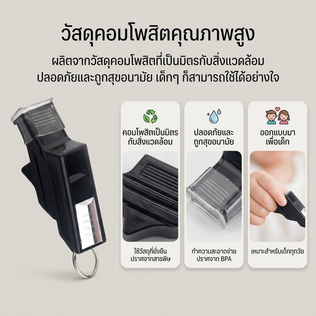 ราคาต่ำสุดนกหวีดความถี่สูงสำหรับการเอาตัวรอดกลางแจ้ง/ นกหวีดกีฬา นกหวีดฉุกเฉิน เสียงดัง นกหวีดพร้อมเชือกเส้นเล็กง รูปที่ 2