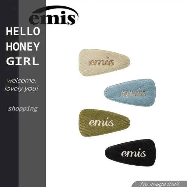 Emis เครื่องประดับผม วัสดุผ้าลูกฟูก สไตล์ Emis แฟชั่นหวาน สไตล์ดาราอินเทอร์เน็ต ตัวอักษรบ้านแบรนด์ กิ๊บติดผม ที่คาดผม ผ้าฝ้ายคุณภาพดี ไม่ฝัง ญี่ปุ่นและเกาหลี รูปที่ 1