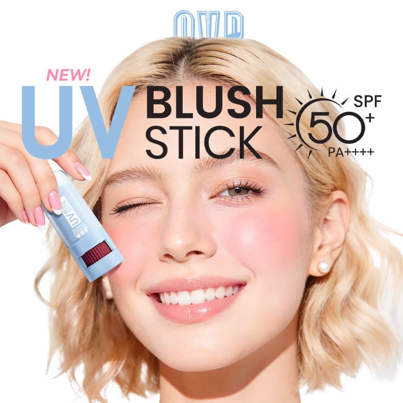 UV Blush Stick SPF50+ PA++++ บลัชกันแดด แก้มฉ่ำโกลว์ ติดทน 12 ชม. 5 สี 4g รูปที่ 3